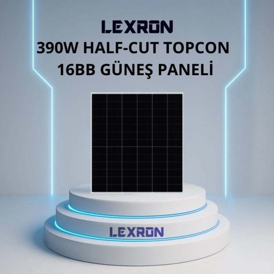 lexron-390w-bifacial-78-cell-16bb-half-cut-topcon-gunes-paneli